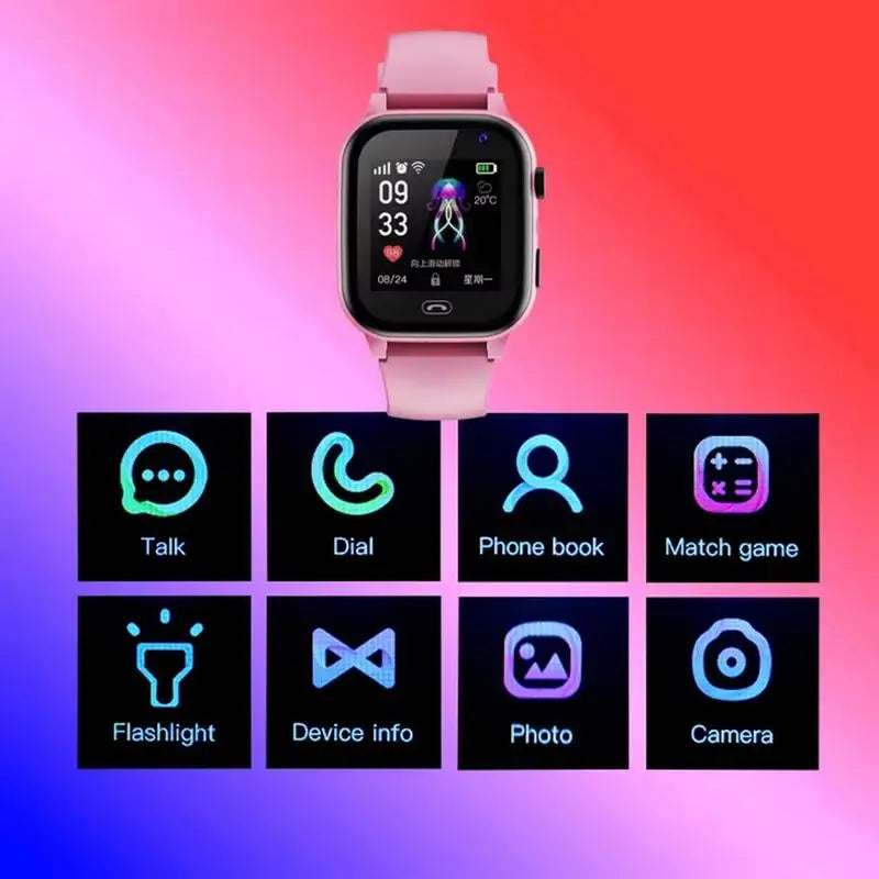4G Smart Watch SOS GPS LocationmCardSi Call ChildSmartWatch CameraWaterproof charging Watch For Boys Girls Kids