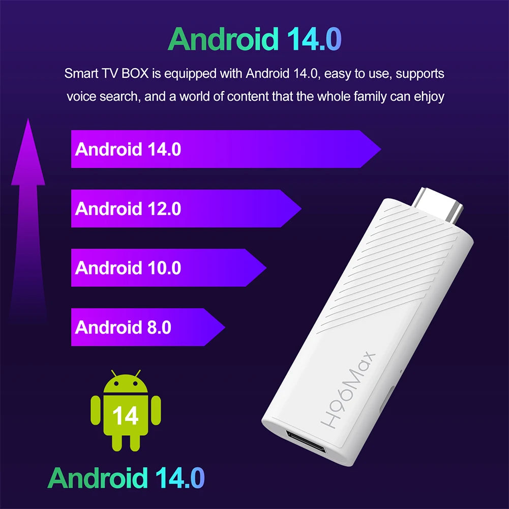 Android 14.0 TV Stick 4K Smart TV Box WIFI BT5.0 Mini TV Stick 2GB 8GB/2GB 16GB Android TV Stick Allwinner H313 Quad Core