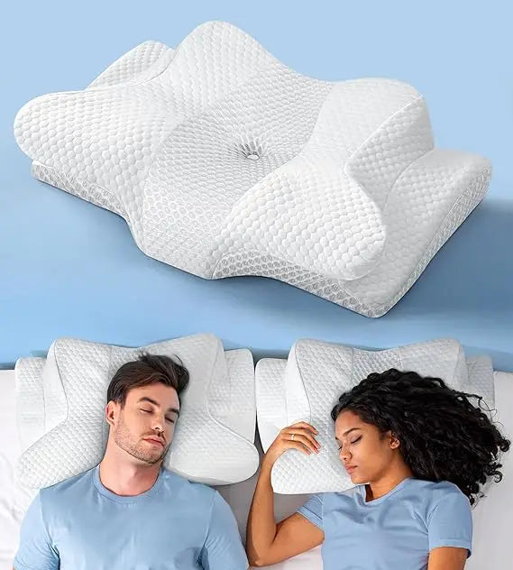 Sleep Doctor Approved Cervical Neck Pillow for Sleeping, Ergonomic Contour Side Sleeper Pillows for Adults, Cooling Orthopedic P