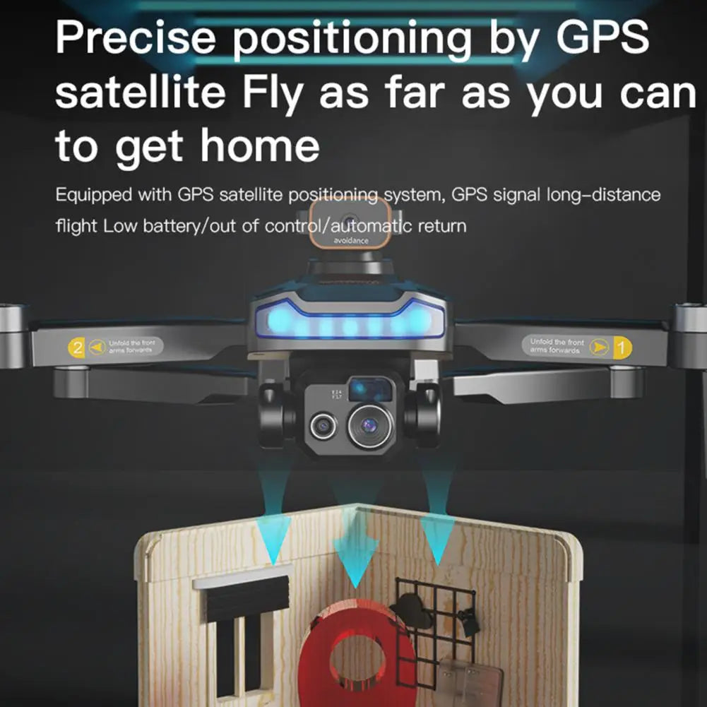 Remote Control Drone Lightweight Drone 4k Camera Brushless Motor Drone with Obstacle Avoidance Foldable for Kids for Birthday
