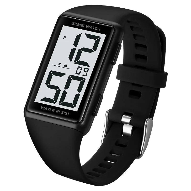 Large Number Silica Gel Mens Sport Watch 3Bar Waterproof LED Digital Wrist Watches Men's Outdoor Fashion Electronic Watches
