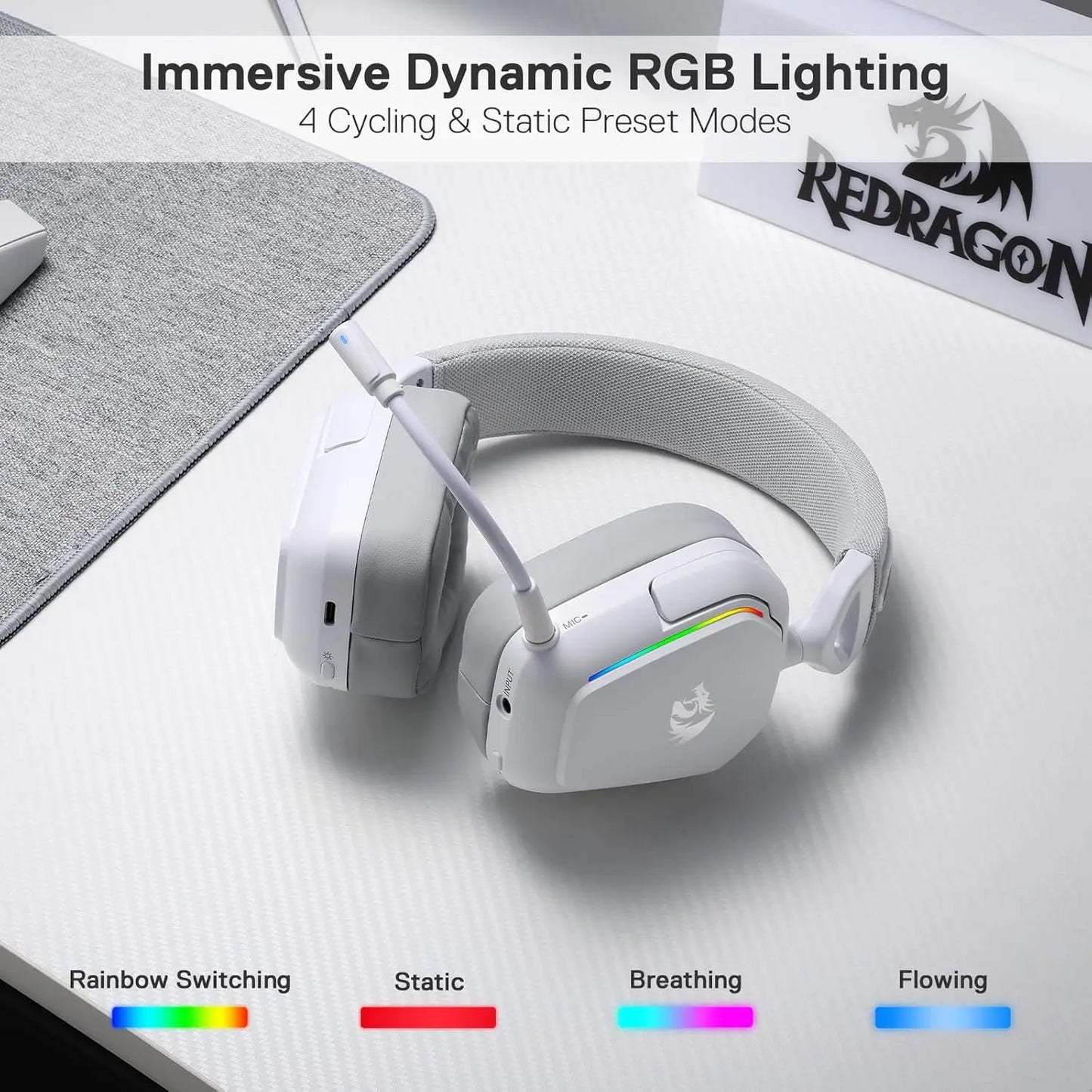 Redragon H868 3-Mode Wireless RGB 7.1 Surround Sound