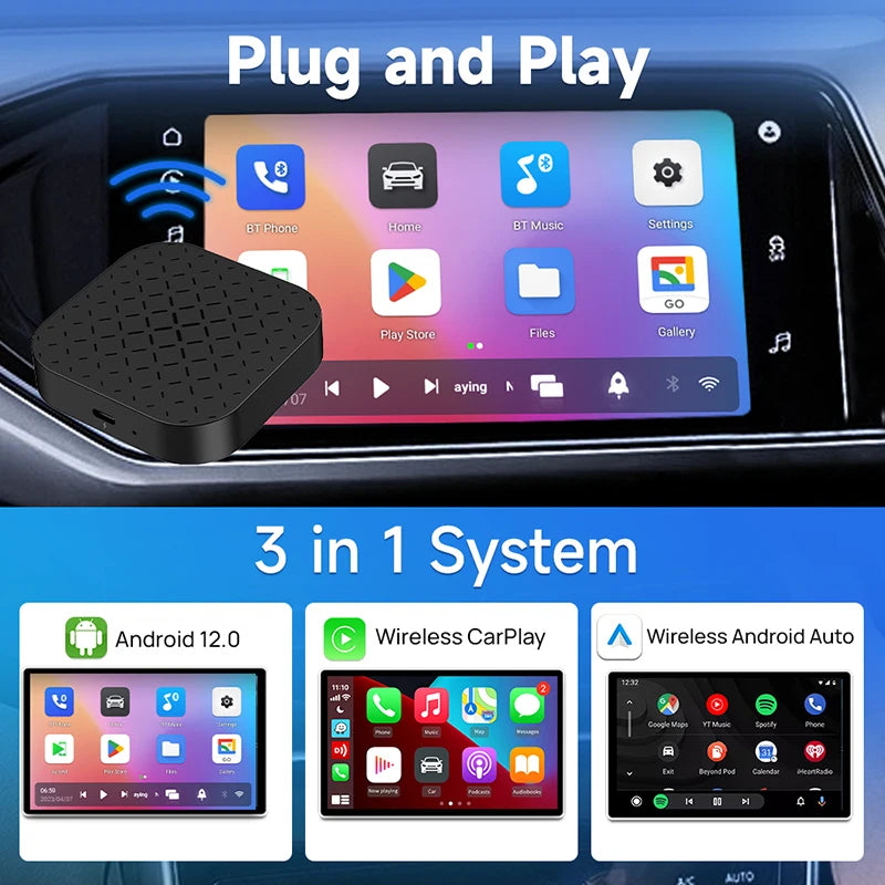 Carlinkit Portable CarPlay Ai Box Android 11 TV Box QCM2290 Wireless CarPlay Android Auto For Netflix YouTube OEM CarPlay Cars