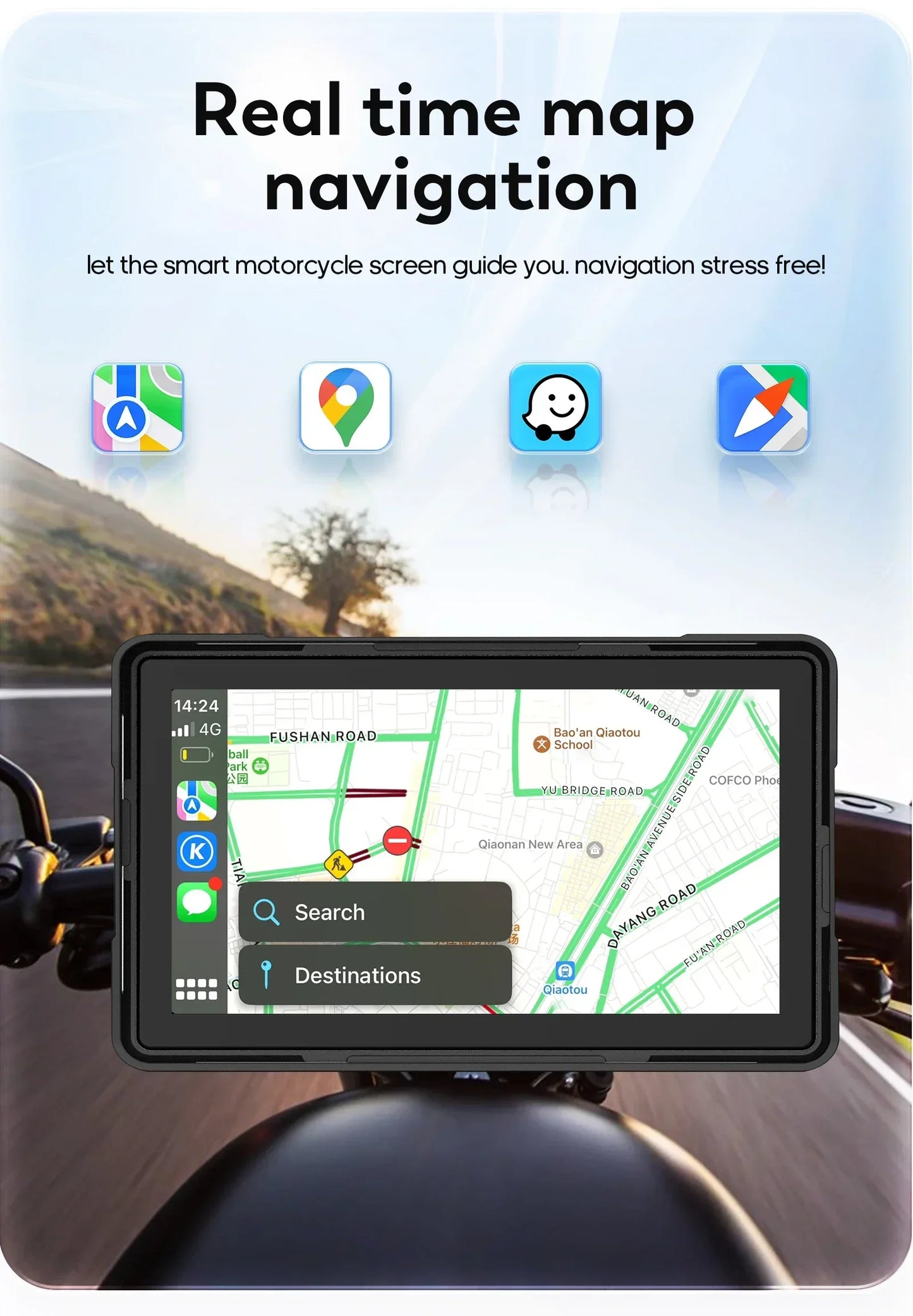 Car Multimedia Wireless Carplay Wireless Android Auto Display Screen Dual BT Channels Support 64G TF Card Support Multi-language