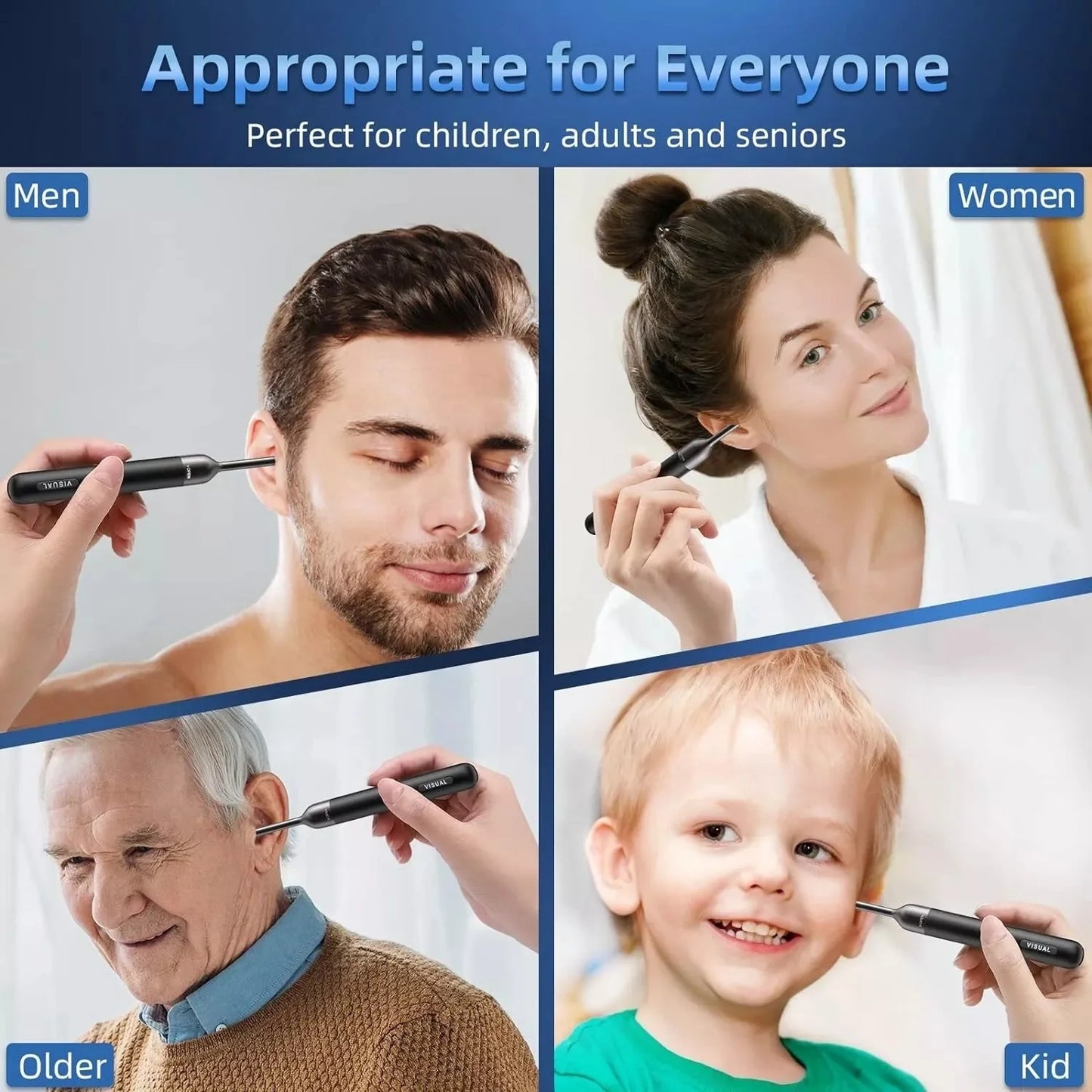 Ear Wax Removal, 1080P Ear Wax Removal Tool Camera, Ear Cleaner Camera Otoscope with 6 LED Light