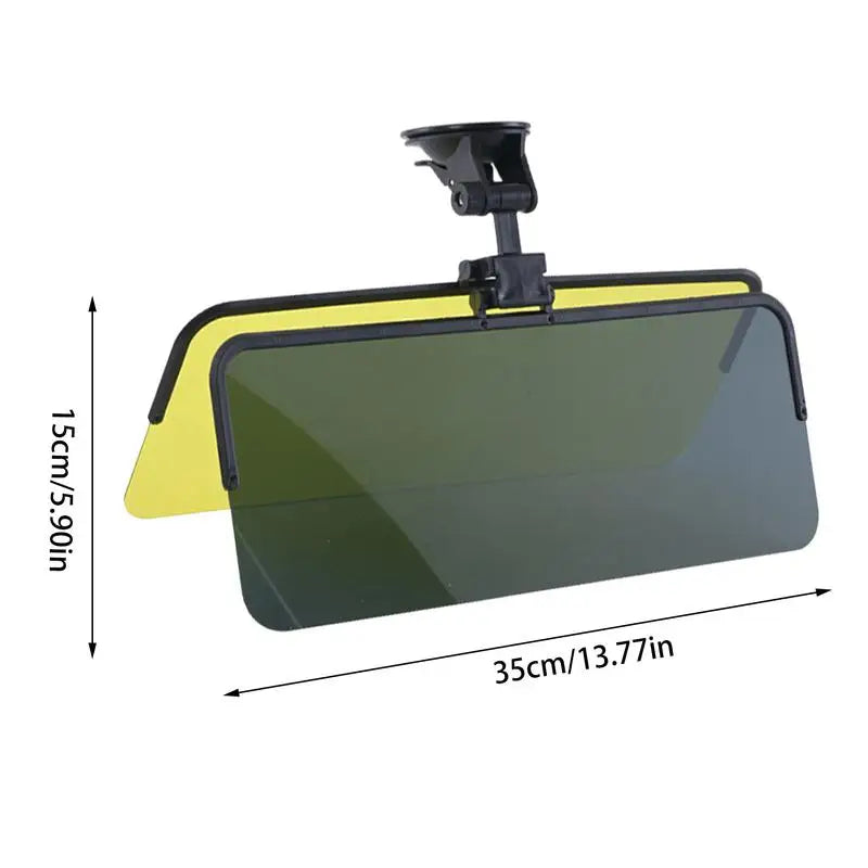 2 in 1 Car Sun Visor Anti Glare Anti-Dazzle Sun Shade UV Blocking Blocker Polarized Sunshade HD Vision Safety Driving At Night