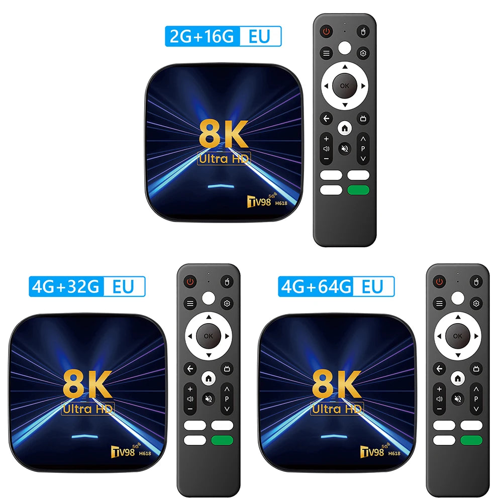 Android 14 Smart TV Box 2.4G/5G Dual WiFi Media Player Set Top Box Android Box