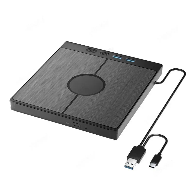 7-in-1 USB 3.0 Type C External CD DVD RW Optical Drive DVD Player Burner Reader Multi-Function Drive For Windows Mac PC Laptop