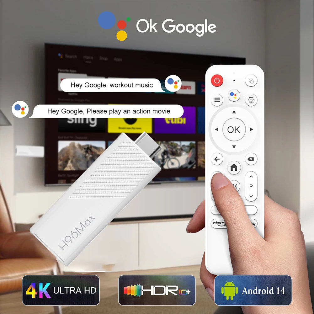 Android 14.0 TV Stick 4K Smart TV Box WIFI BT5.0 Mini TV Stick 2GB 8GB/2GB 16GB Android TV Stick Allwinner H313 Quad Core
