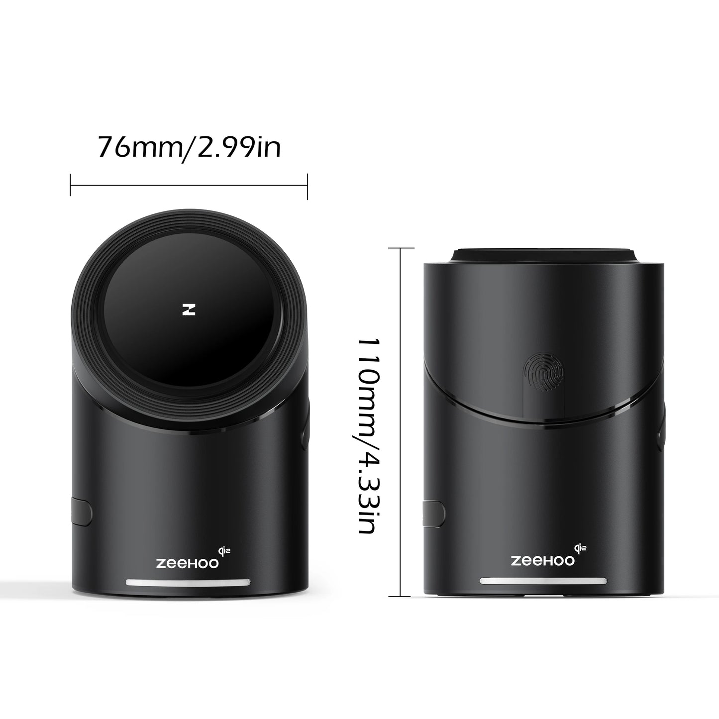 ZEEHOO Wireless Charging Station, CylinTrick-R Qi2 15W Fast Charging, 3 in 1 Charging Station for Apple Watch, iPhone, AirPods (