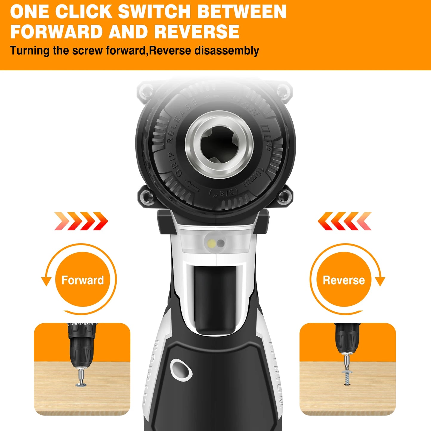 Cordless Drill Brush Kit, All Purpose Cordless Drill for Drilling,Electric Spin Scrubber Electric Cleaning Brush for Cleaning