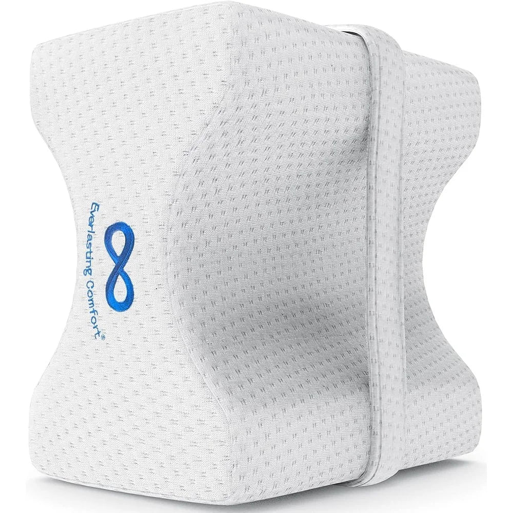 Memory Foam Knee Pillow Leg Pillow Side Sleepers Sciatica Pain Relief Adjustable Strap Comfortable Sleep Support Hips Back