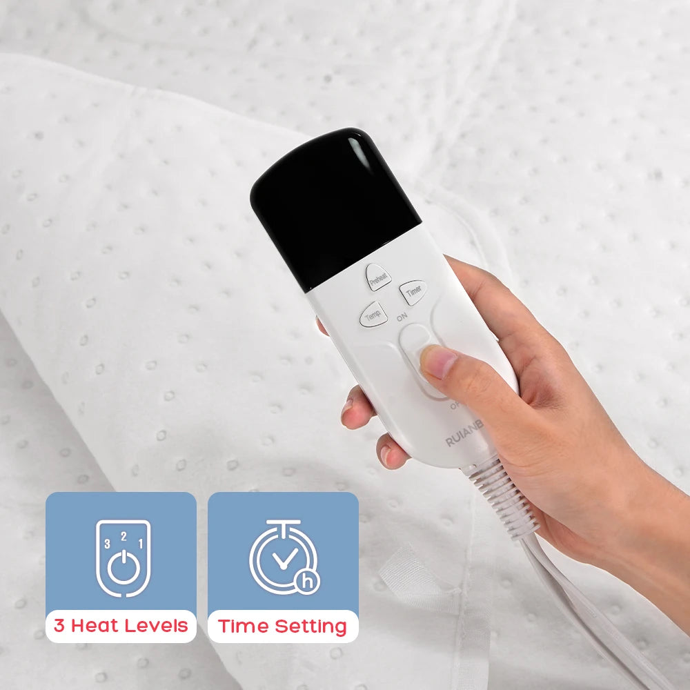 RUIANBAO Heated Blanket Throw 2-Layer Flannel Electric Blanket Timer Heated Pad 220V 150*80cm Thermal Mattress Heated Bed Warmer