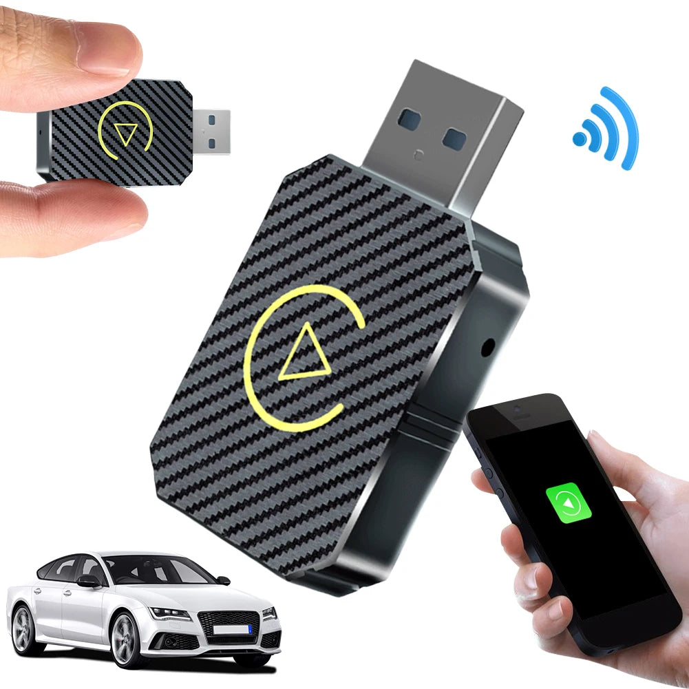 Wireless Carplay Android Auto Adapter Plug&Play 2 in 1 Mini Box BT Wireless Dongle for OEM Wired CarPlay/Andriod Auto Cars