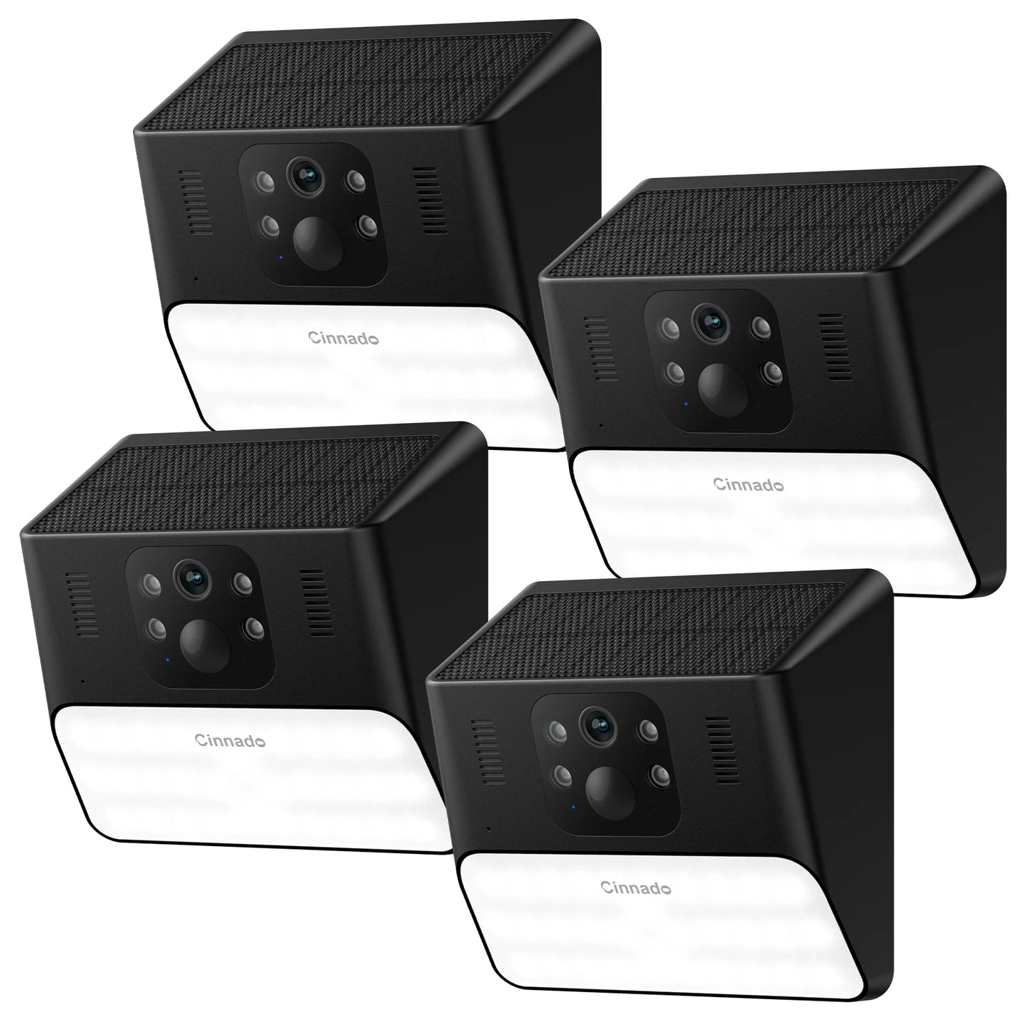 Cinnado 2K Solar Wall Light Cameras for Home Security 2.4Ghz WiFi with AI Motion Detection, Waterproof, Motion Activated Light