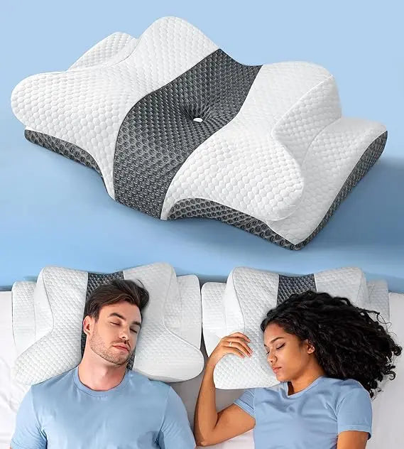 Sleep Doctor Approved Cervical Neck Pillow for Sleeping, Ergonomic Contour Side Sleeper Pillows for Adults, Cooling Orthopedic P