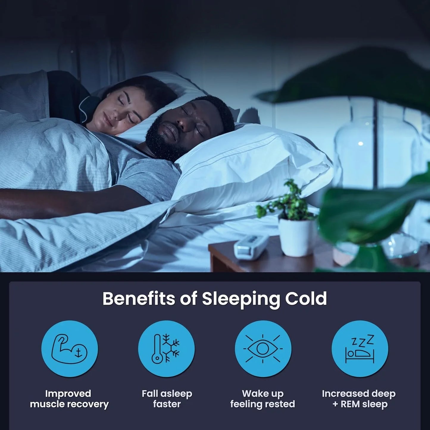 Cube Bed Cooling System - Cooling & Heating Mattress Topper, Dual Zone Individual Bed Temperature, Cool Sleep Enhancement