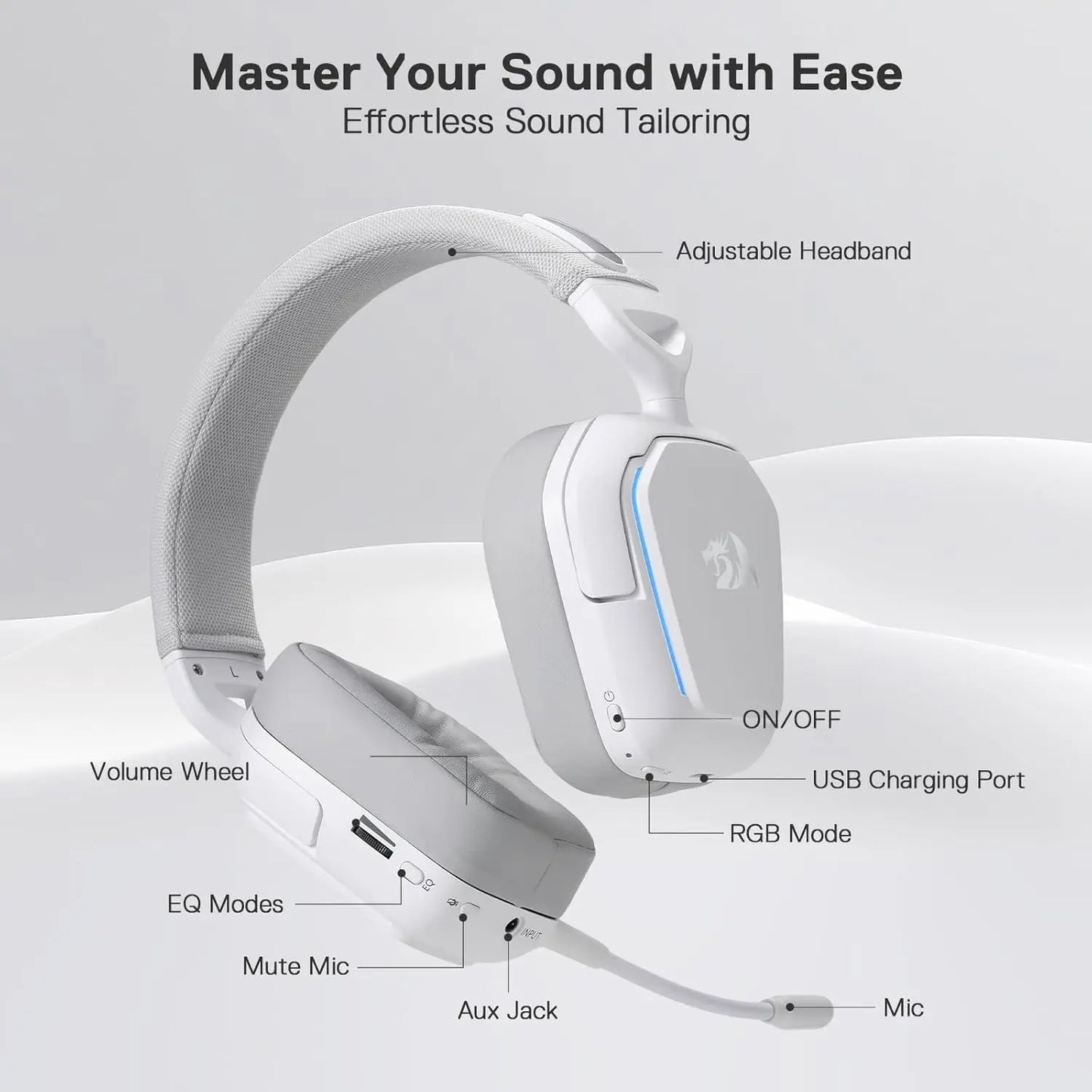 Redragon H868 3-Mode Wireless RGB 7.1 Surround Sound