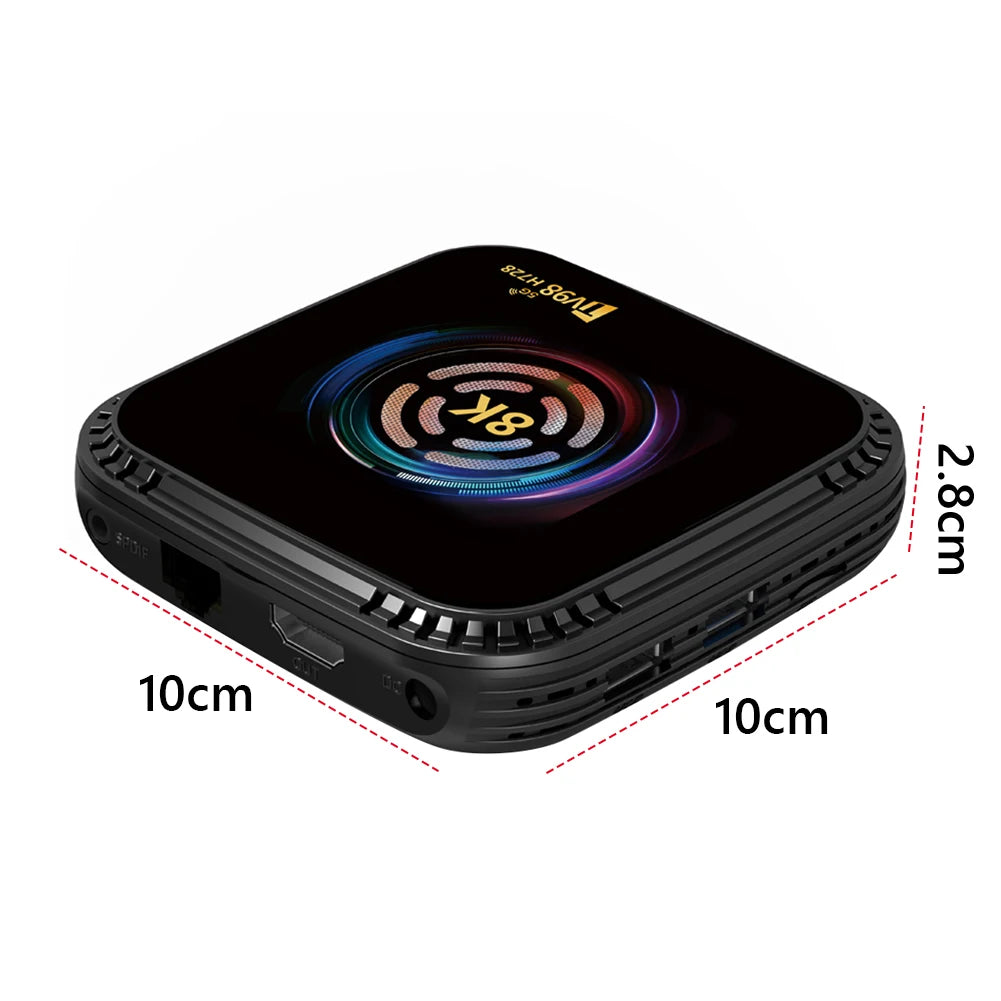 H728 4G 32G/64G Octa-Core BT5.0 Android 14 Smart TV Box Media Player 8K HD Set Top Box with Remote Android Box Dual-Band Wi-Fi
