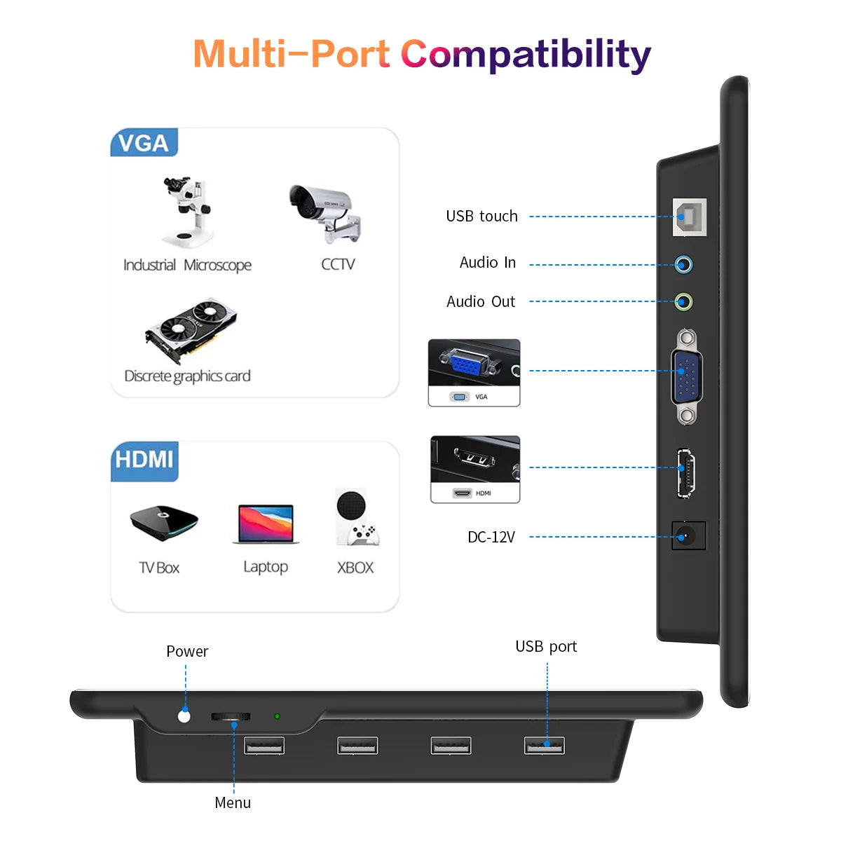 Unew Big Discount 15.6" Portable Gaming Monitor FHD HDR Lightweight Screen for Xbox Switch PS5 Steam - US/Mexico Stock Clearance