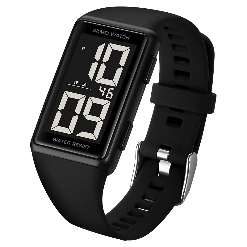Large Number Silica Gel Mens Sport Watch 3Bar Waterproof LED Digital Wrist Watches Men's Outdoor Fashion Electronic Watches