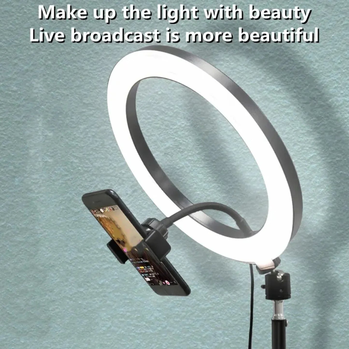 10inch Selfie Ring Light, Photography Fill Light Led Ring Lamp Ringlight Video Recording Live Broadcast Selfie Led Lamp