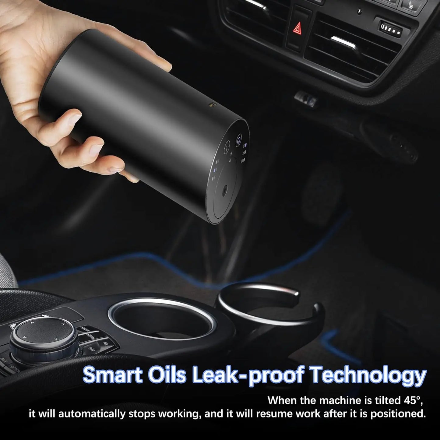 Aroma Diffuser, Waterl Ential Oil Diffuser With Smart Cold Mist & No Leakage Tech, Cordl Aromatherapy Diffuser For Car, Room,