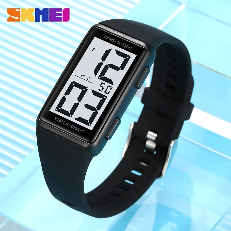 Large Number Silica Gel Mens Sport Watch 3Bar Waterproof LED Digital Wrist Watches Men's Outdoor Fashion Electronic Watches