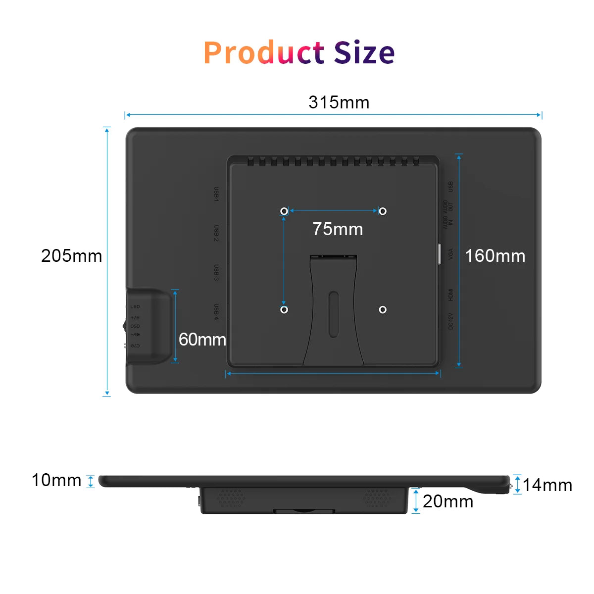 Unew Big Discount 15.6" Portable Gaming Monitor FHD HDR Lightweight Screen for Xbox Switch PS5 Steam - US/Mexico Stock Clearance