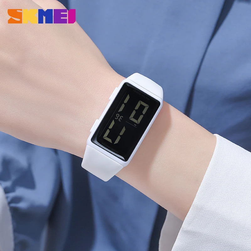 Large Number Silica Gel Mens Sport Watch 3Bar Waterproof LED Digital Wrist Watches Men's Outdoor Fashion Electronic Watches
