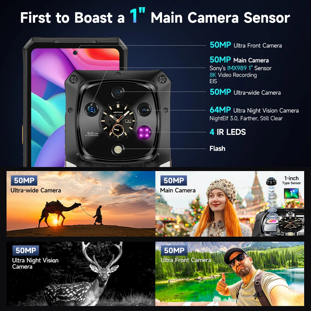 【Ships from US 】Ulefone Armor 28 Pro 5G AI Rugged Phone 512GB ROM Smartphone 120W 10600mAh 6.67”AMOLED 64MP Mobile phone