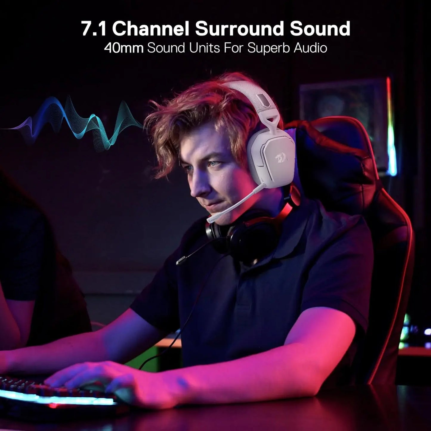 Redragon H868 3-Mode Wireless RGB 7.1 Surround Sound