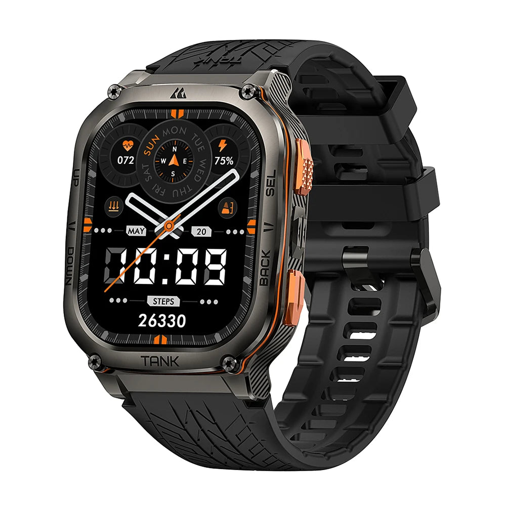 KOSPET TANK M3 Ultra GPS Smart Watch For Men 480mAh 60Days Battery Compass Altimeter Barometric Bluetooth Call 5ATM Waterproof