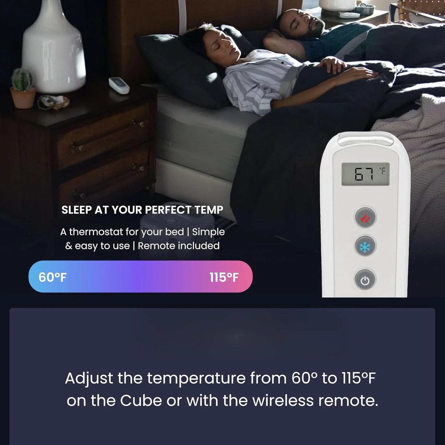 Cube Bed Cooling System - Cooling & Heating Mattress Topper, Dual Zone Individual Bed Temperature, Cool Sleep Enhancement
