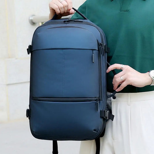 Travel Backpack Expandable Capacity Computer Bag with USB Charging Port Waterproof Anti-Theft Lock Wet/Dry Separation Pockets We