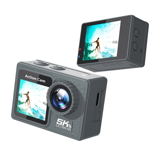 5K 4K 60FPS Action Camera Waterproof Dual Screen WiFi Sport Cam with Remote Stabilization