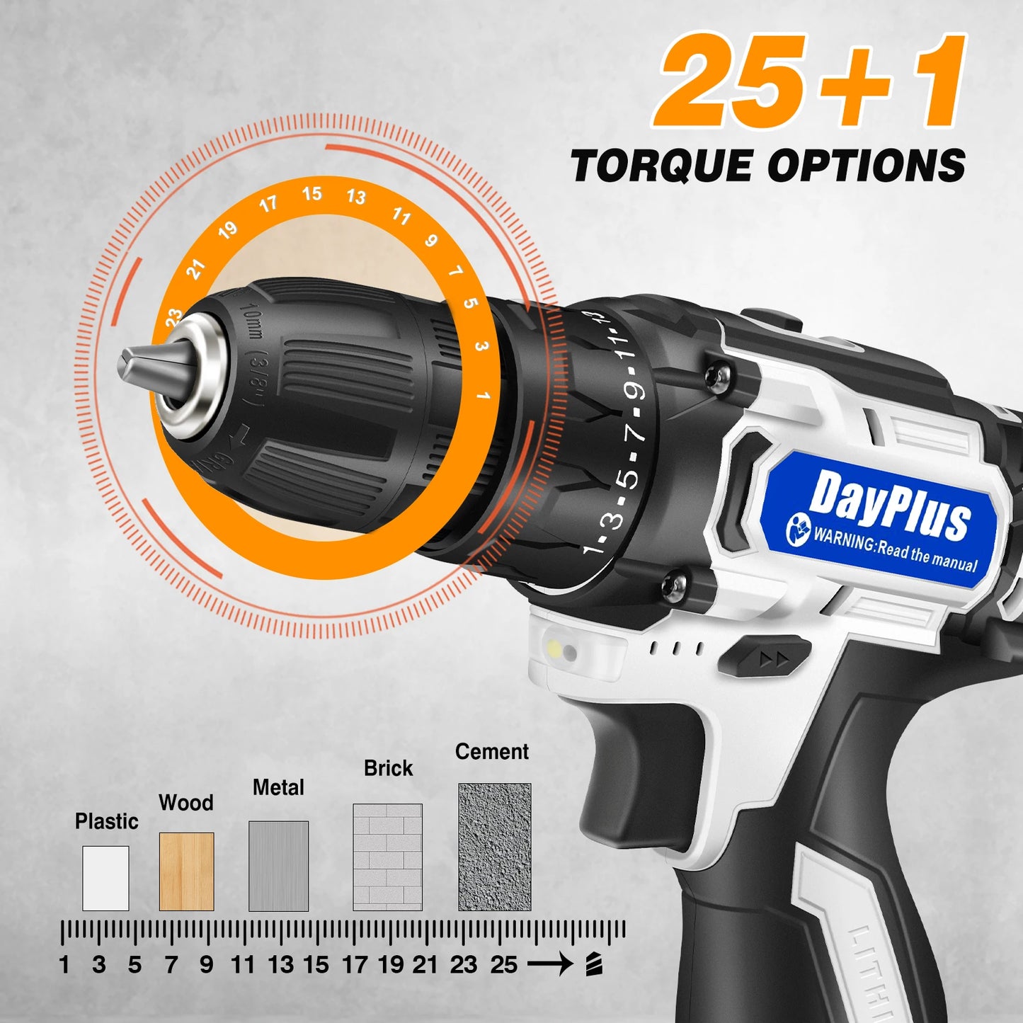Cordless Drill Brush Kit, All Purpose Cordless Drill for Drilling,Electric Spin Scrubber Electric Cleaning Brush for Cleaning