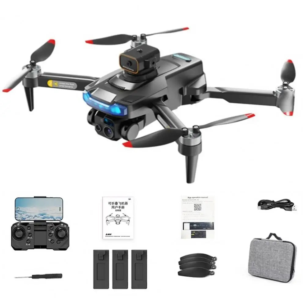 Remote Control Drone Lightweight Drone 4k Camera Brushless Motor Drone with Obstacle Avoidance Foldable for Kids for Birthday