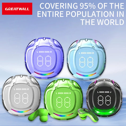 GREATWALL AI language Translator Earbuds Supports 144 Languages And Accents Real Time High Accuracy Translation Earbuds