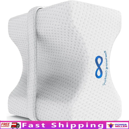 Memory Foam Knee Pillow Leg Pillow Side Sleepers Sciatica Pain Relief Adjustable Strap Comfortable Sleep Support Hips Back