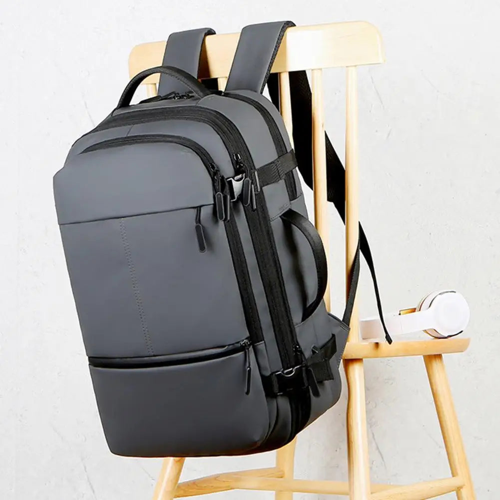 Travel Backpack Expandable Capacity Computer Bag with USB Charging Port Waterproof Anti-Theft Lock Wet/Dry Separation Pockets We