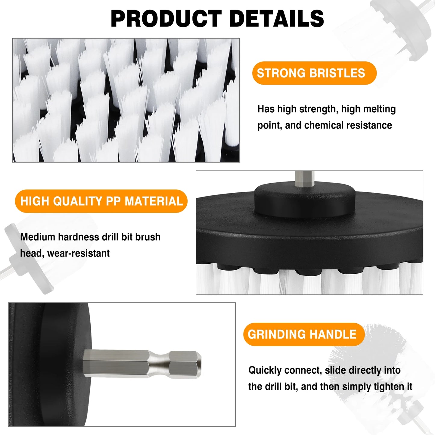 Cordless Drill Brush Kit, All Purpose Cordless Drill for Drilling,Electric Spin Scrubber Electric Cleaning Brush for Cleaning